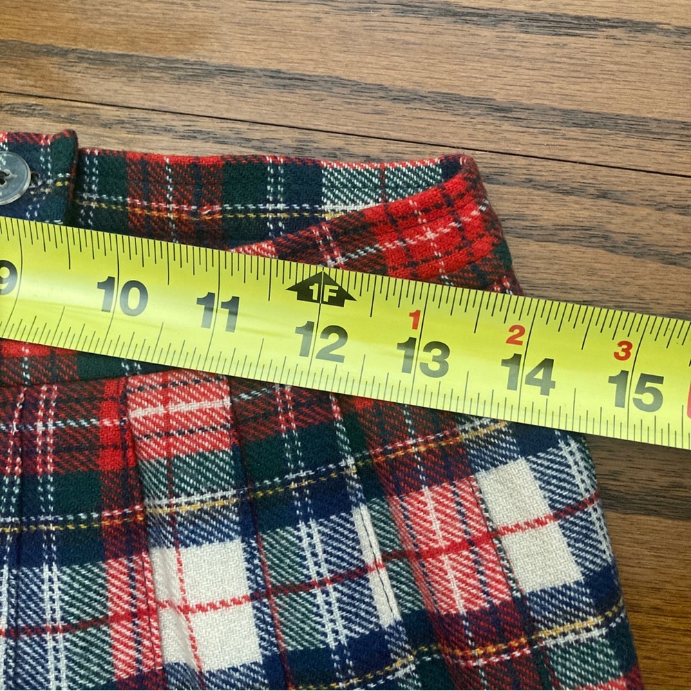 Vintage Young Pendleton Wool Skirt Full Wrap Plaid Pleated XS 26 x 27.5 - Picture 11 of 12